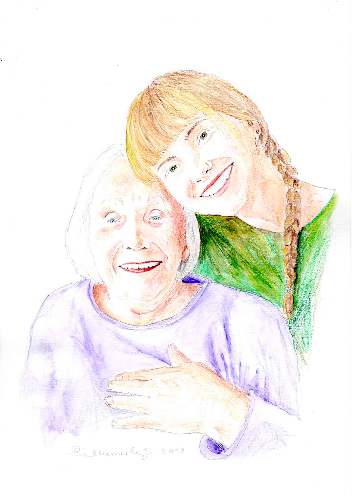 leni-und-oma-fotovorlage-porträt