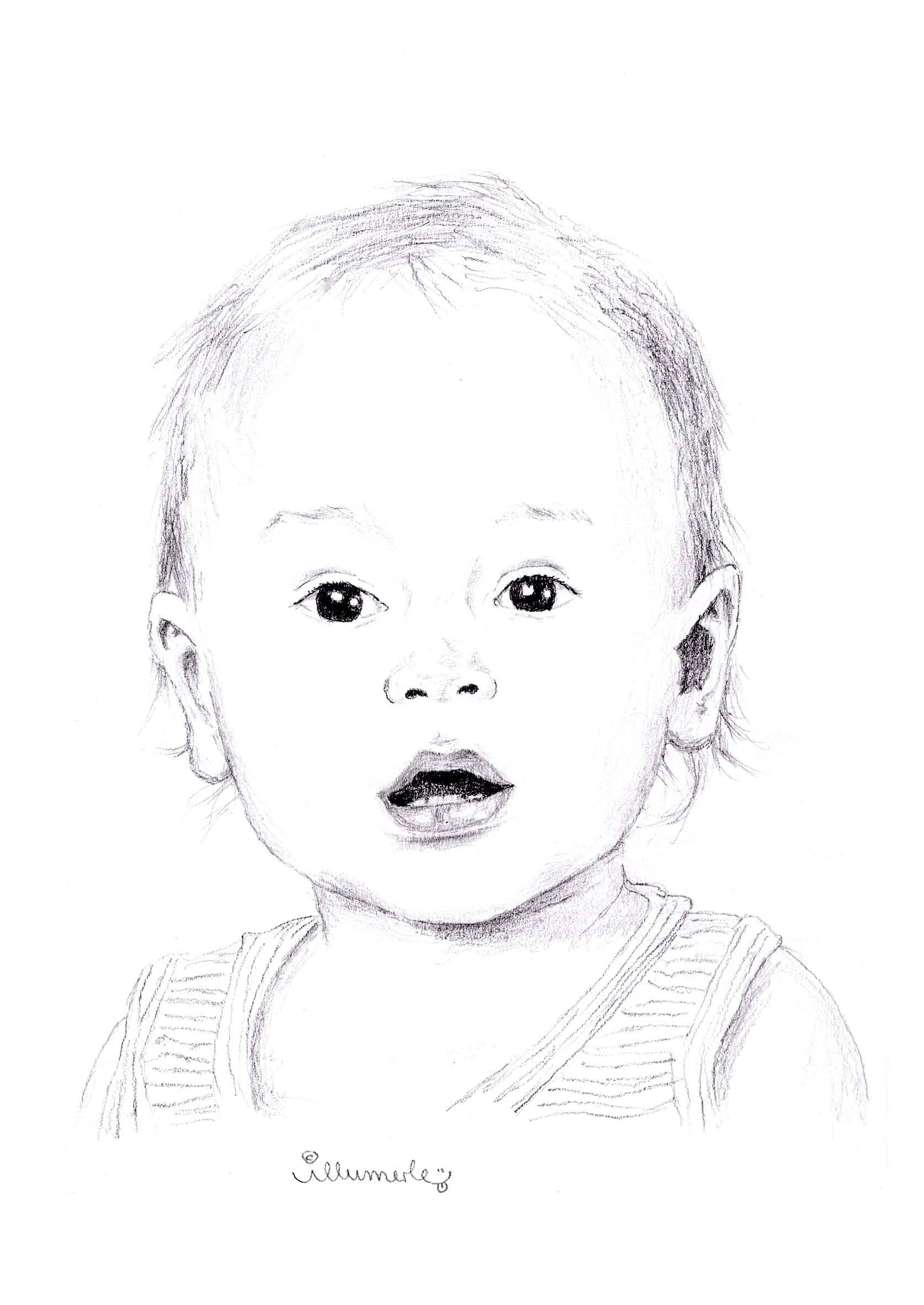 Porträt-s-w-schattiert-baby